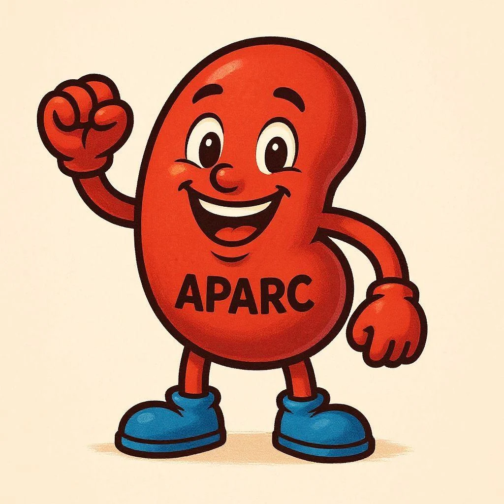 Mascote da APARC: rim sorridente